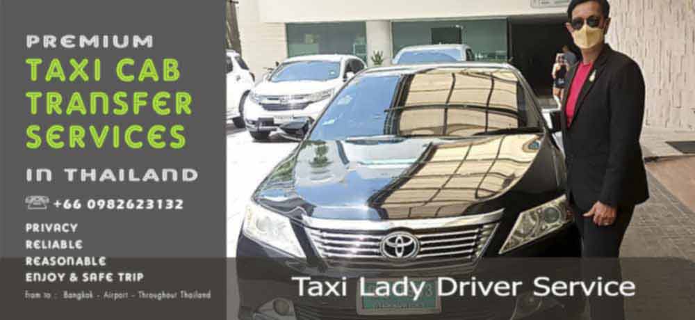 Bangkok Airport Taxi cab Transfer Lady Driver Service